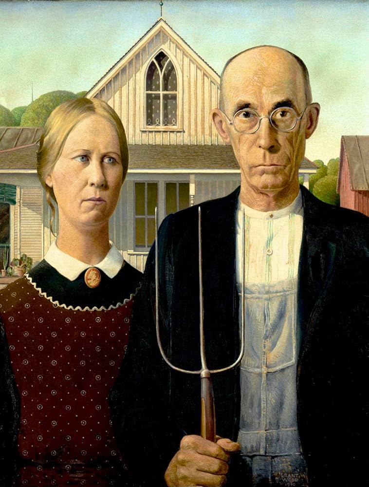 Amazon.com: American Gothic 8.5x11 Photo Print Art by Grant Wood