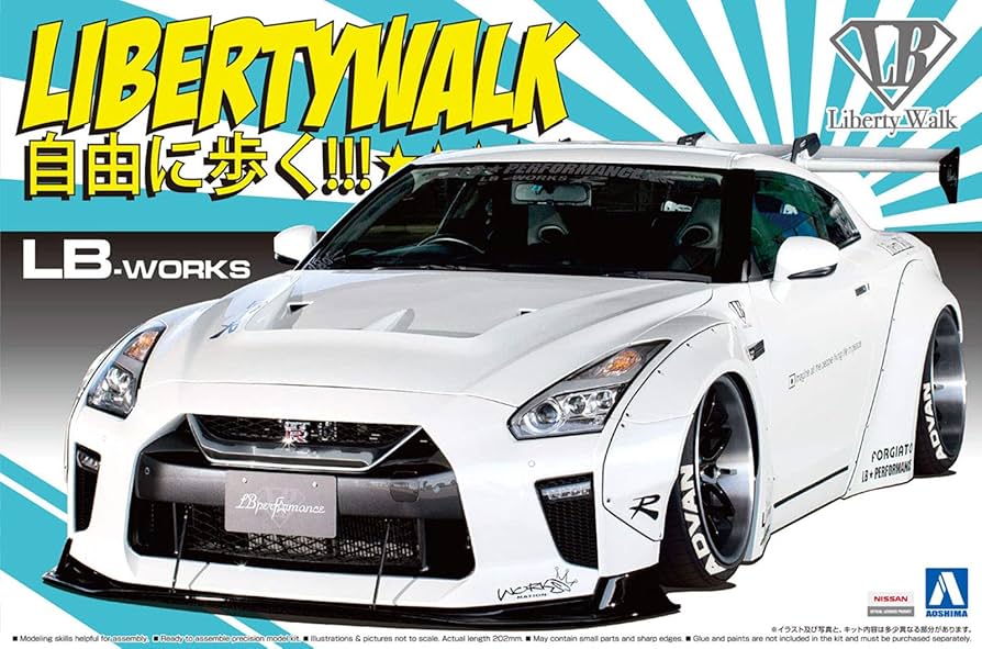 Amazon.com: LB Works R35 GT-R Type 1.5 1:24 Scale Model Kit : Arts