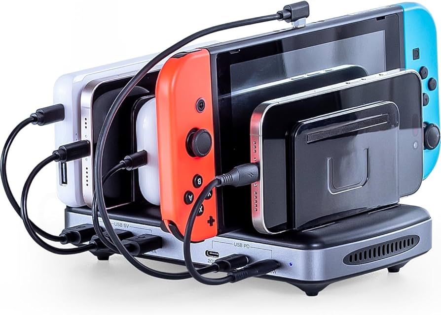 Amazon | サンワダイレクト 充電ステーション 6ポート 最大96W USB-A×3