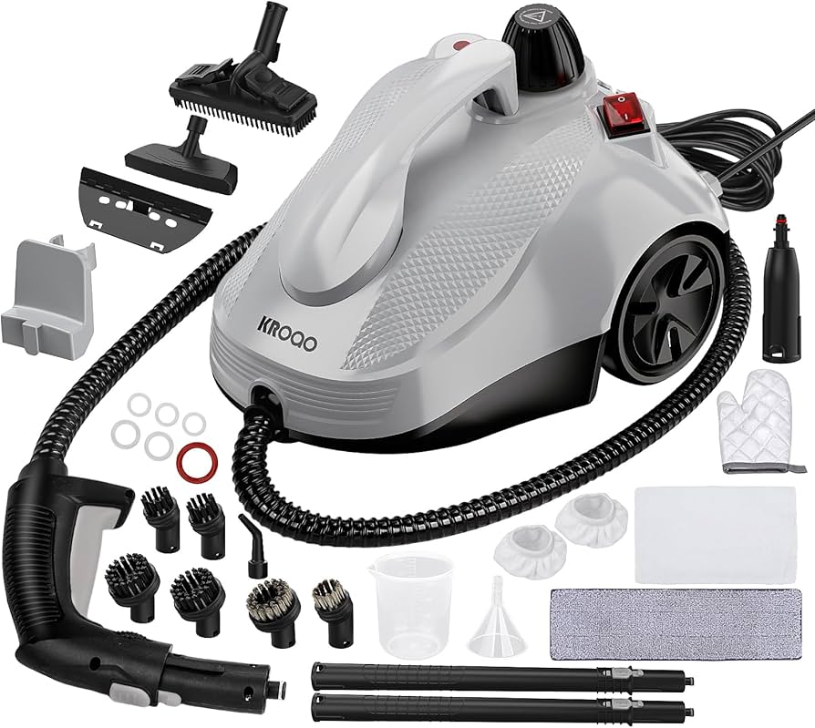 Amazon | KROQO スチームクリーナー、1.5L水タンク容量スチーム洗浄機