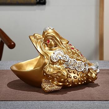 Amazon.co.jp: 金蟾 財を集めるカエル 三本脚 鍵置き 風水グッズ キー