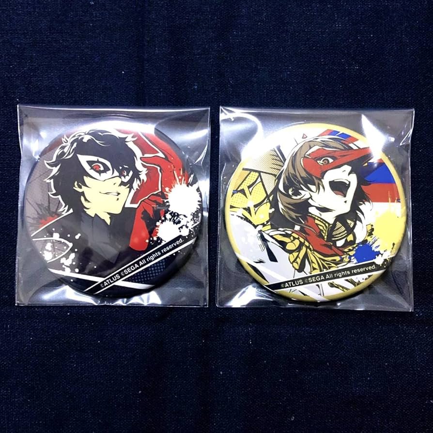 ペルソナ5 コトブキヤ 総攻撃フィニッシュ 缶バッジ 明智吾郎 クロウ