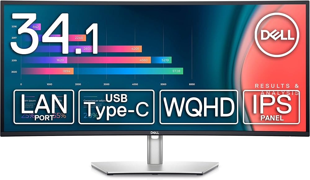 ☆34インチ ウルトラワイドモニター UWQHD P3421W DELL034