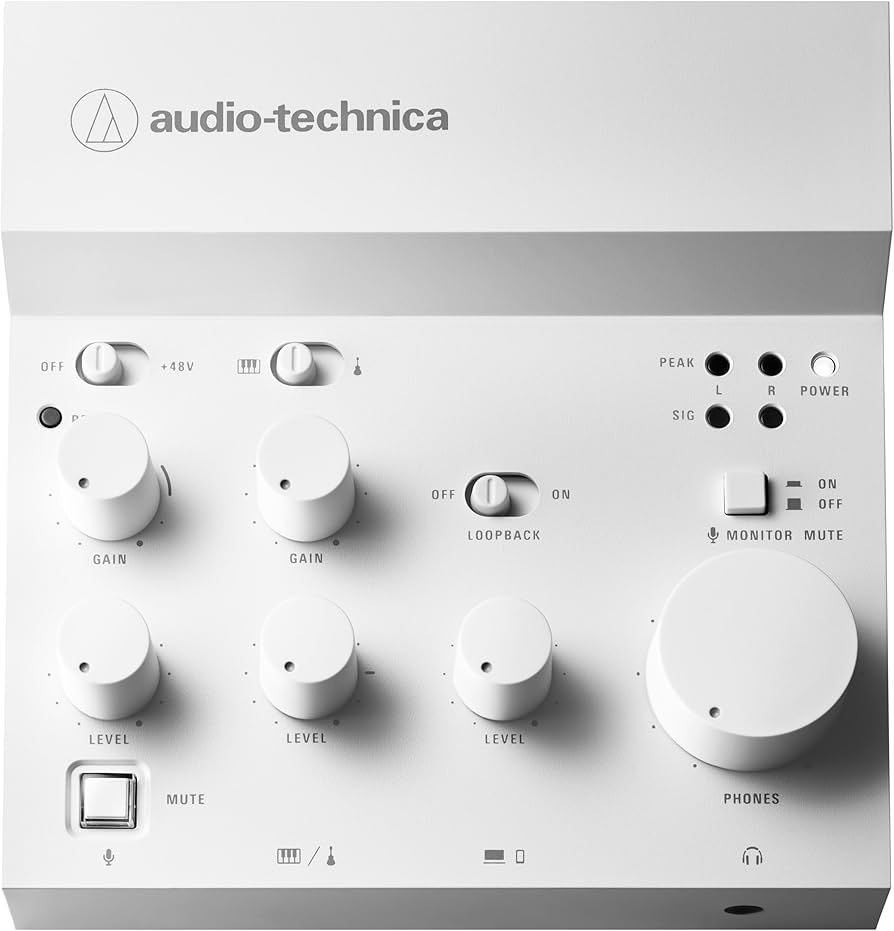 Amazon.com: Audio-Technica AT-UMX3 USB Desktop Audio Mixer, White