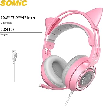 Amazon.com: SOMIC G951pink Gaming Headset for PC, PS4, PS5, Laptop