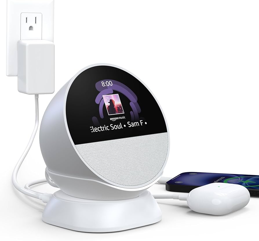 Amazon.com: HomeMount Ultimate 2024 Echo Spot Stand - Charging Hub