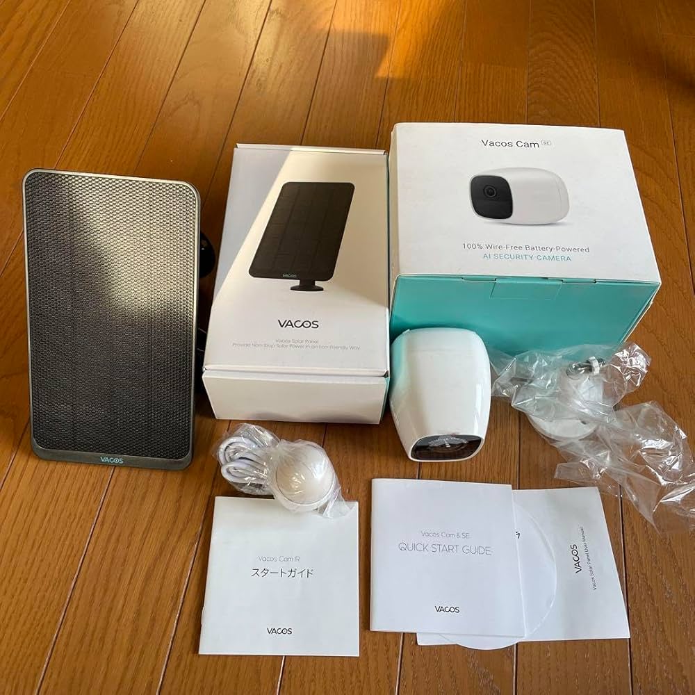 VACOS Cam防犯カメラ 防水 ソーラーパネルセット 2組 2個セット 【公式