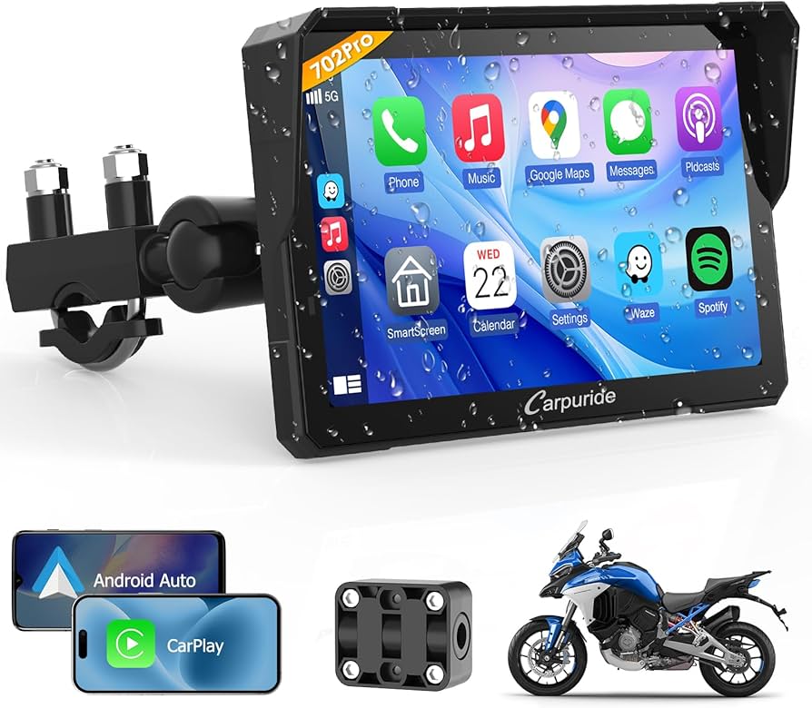 Amazon.com: Carpuride W702PRO for Motorcycle CarPlay& Android