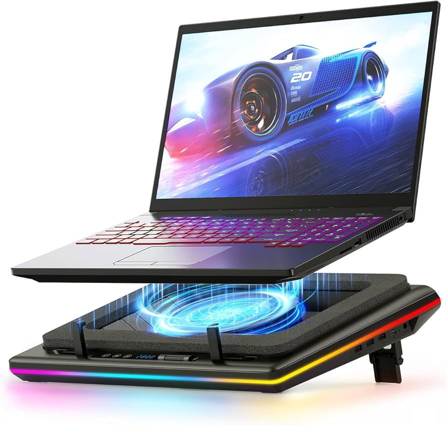 llano v12 ノートpc ラップトップ クーラー Amazon.com: llano V12 RGB