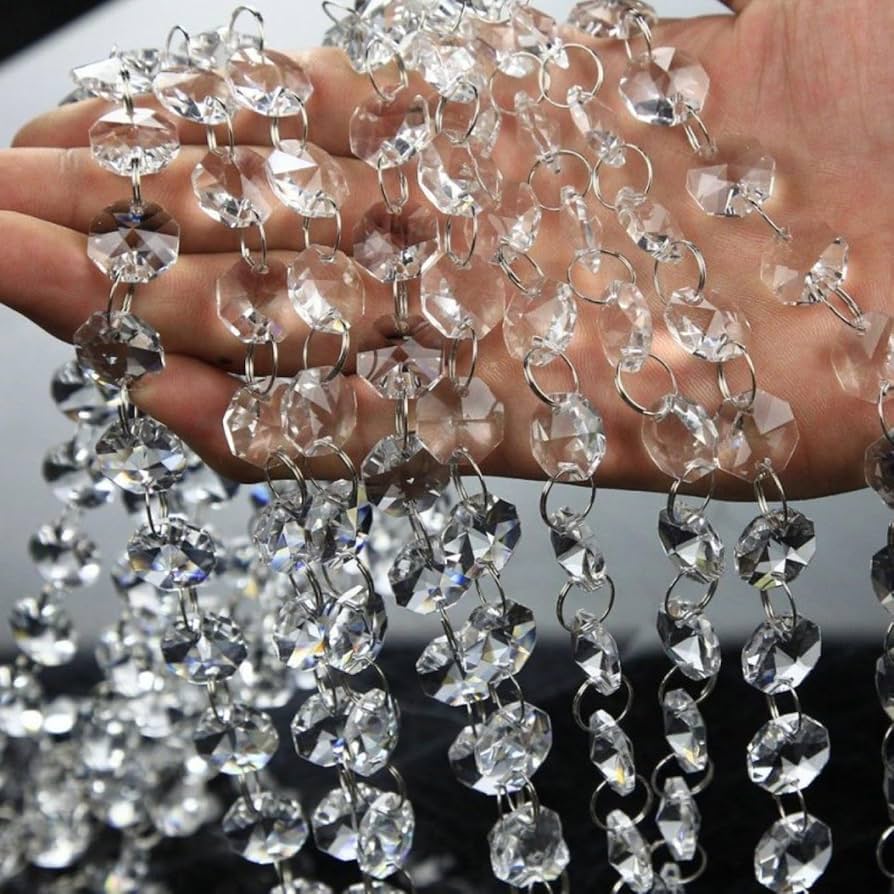 Amazon｜[YXSNG] キラキラ 八角珠 A130.150 のれん ストリングカーテン