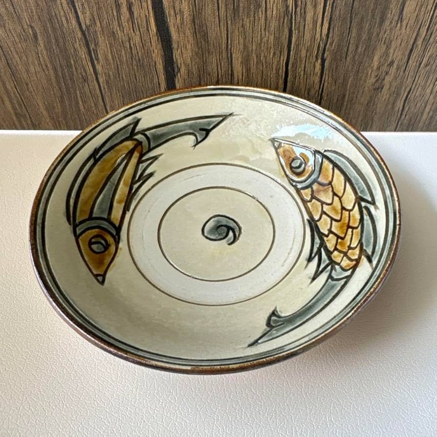 宮城須美子 五寸 抱瓶 沖縄 やちむん 魚紋 金城次郎 壺屋焼 壺屋焼