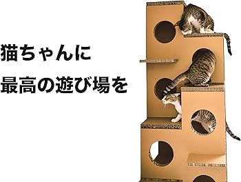 Amazon | 東濃コアー株式会社 【にゃんぐるタワー】 軽量 簡単組み立て
