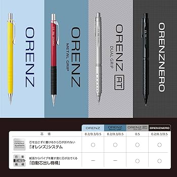 Amazon.co.jp: ぺんてる シャープペン オレンズネロ 0.3mm PP3003-A