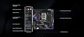 Amazon.com: ASRock Z890M Riptide WiFi 6E Phantom Gaming Intel Core