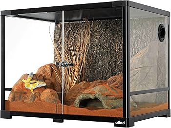 Amazon | 120L 爬虫類ケージ グラステラリウム 透明 W60×D45×H45CM