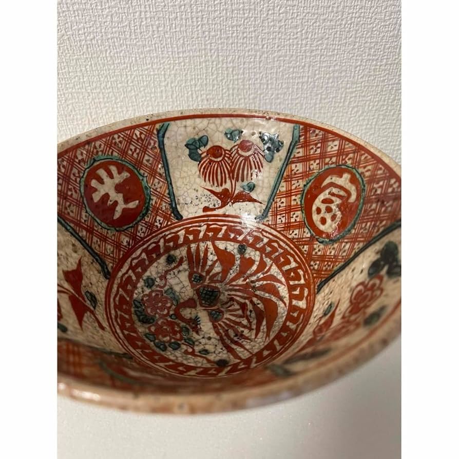 在銘 乾山 手書き 菓子鉢 陶胎 高さ9.5cm、直径22cm 在銘 乾山 手書き