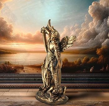 Amazon.co.jp: 聖ミカエル大天使像 - 偉大な守護者 聖大天使ミカエル