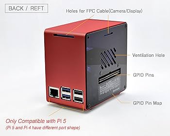 Amazon.com: ElectroCookie Raspberry Pi 5 Case, Aluminum Mini Tower