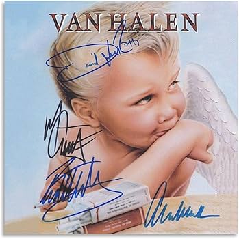 Amazon.co.jp: ヴァン・ヘイレン 直筆サイン入り ポスター キャンバス