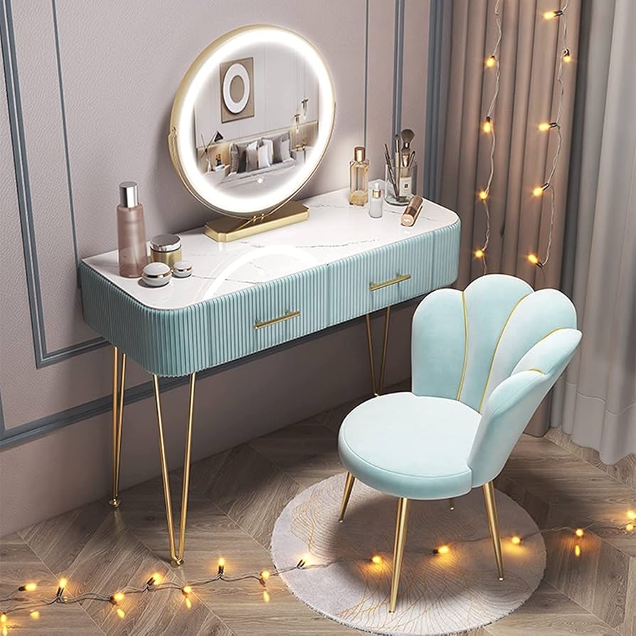 Amazon｜ドレッサー 化粧台 鏡台、セット、取り外し可能なLEDミラーと