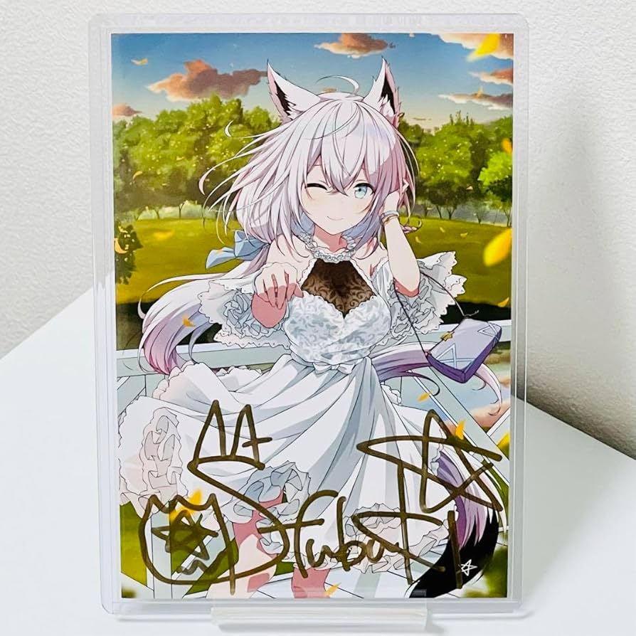 ホロライブ 白上フブキ 直筆サイン入りポストカード 誕生日記念2020