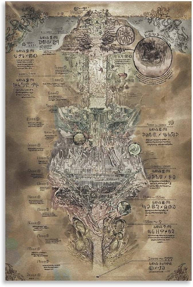 新品 奈落見取り図ポスター＆缶マグネットセット メイドインアビス