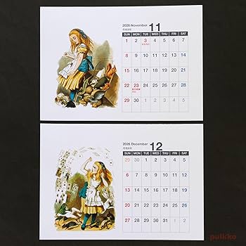 Amazon | puikko カレンダー 2026年 「不思議の国のアリス」ジョン