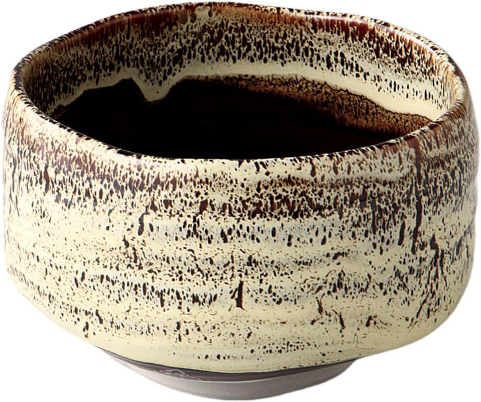 茶碗 無地刷毛目碗 杉本立夫 号は泥牛 京都大吉主人 抹茶碗 桐箱入