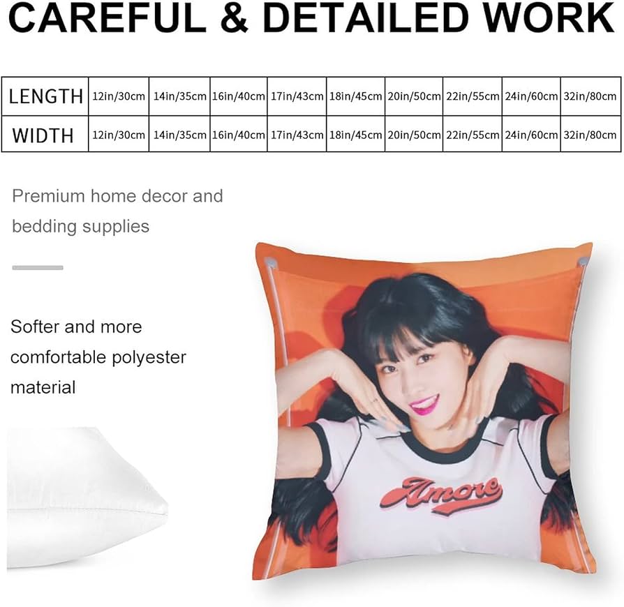 Amazon｜TWICE モモ 抱き枕 クッションカバー 腰枕 抱きまくら 正方形