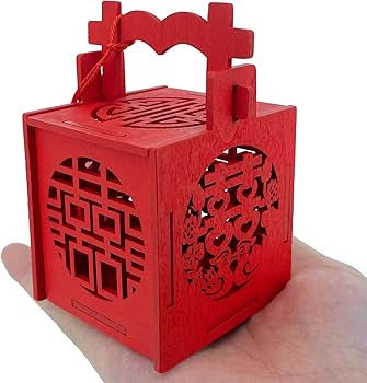 Amazon.co.jp: 中国 結婚式 飴箱 木製 飴箱 二重の幸せな文字 幸せな八