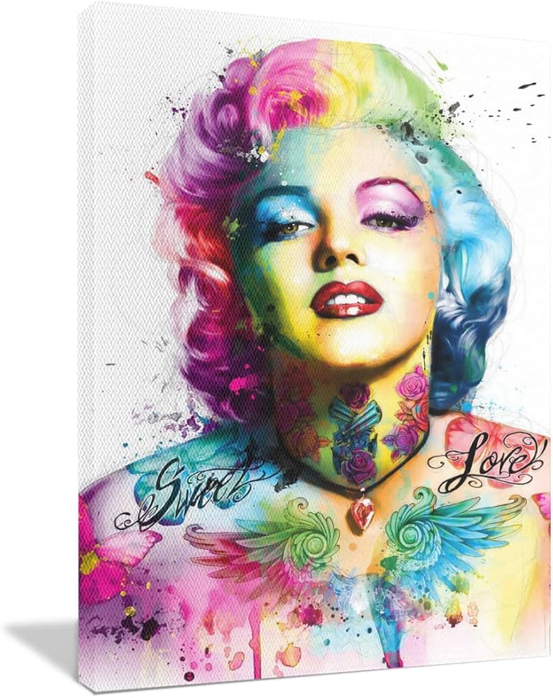 Amazon.co.jp: アートパネル マリリン モンロー キャンバス 絵画 40cm