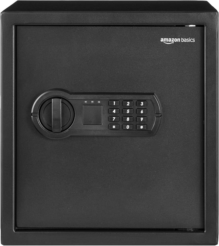 Amazon Basics Steel Home Security Electronic Safe with