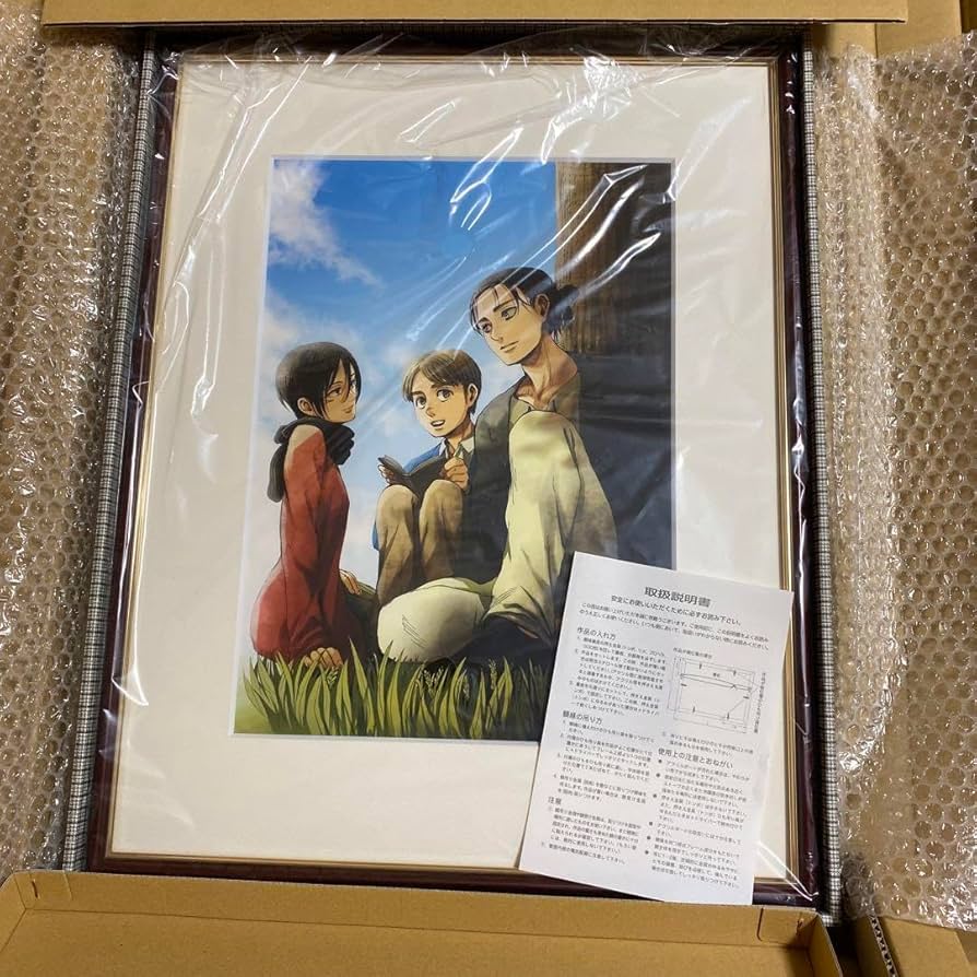 セブンイレブン 額入りアート リヴァイ 進撃の巨人 複製原画 版画