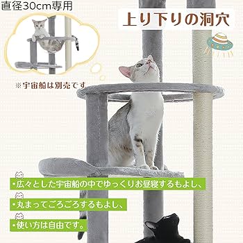 Amazon | キャットタワー 突っ張り スリム 省スペース 猫タワー