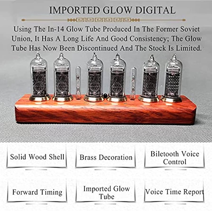 Amazon.co.jp: ニキシー管時計、IN-14 ニキシーデジタル管時計、アプリ