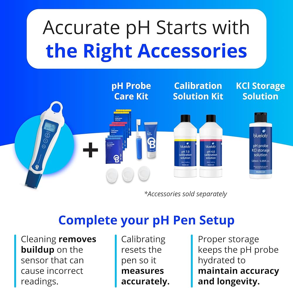 Bluelab PENPH pH Pen Fully Waterproof Pocket Tester, Easy