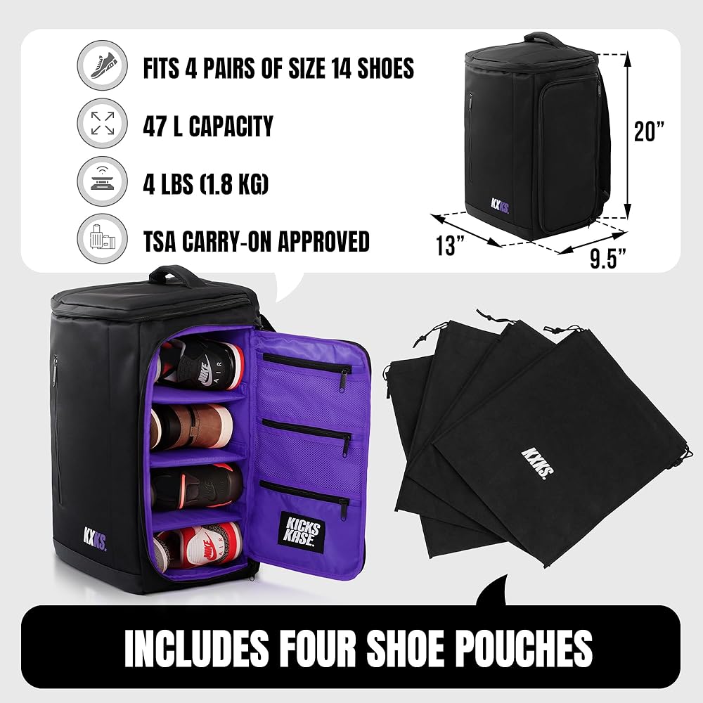 Amazon.com | KXKS. (Kicks Kase Premium Sneaker & Travel Backpack