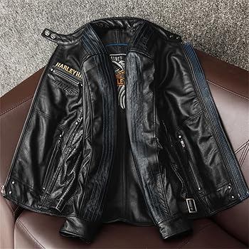 Amazon.co.jp: [VIIBOY] 本革バイクジャケット 本革ジャケット 牛革