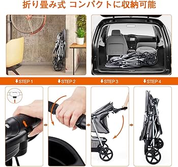 Amazon.co.jp: wangmao ペットカート 折りたたみ 3輪 犬用ベビーカー