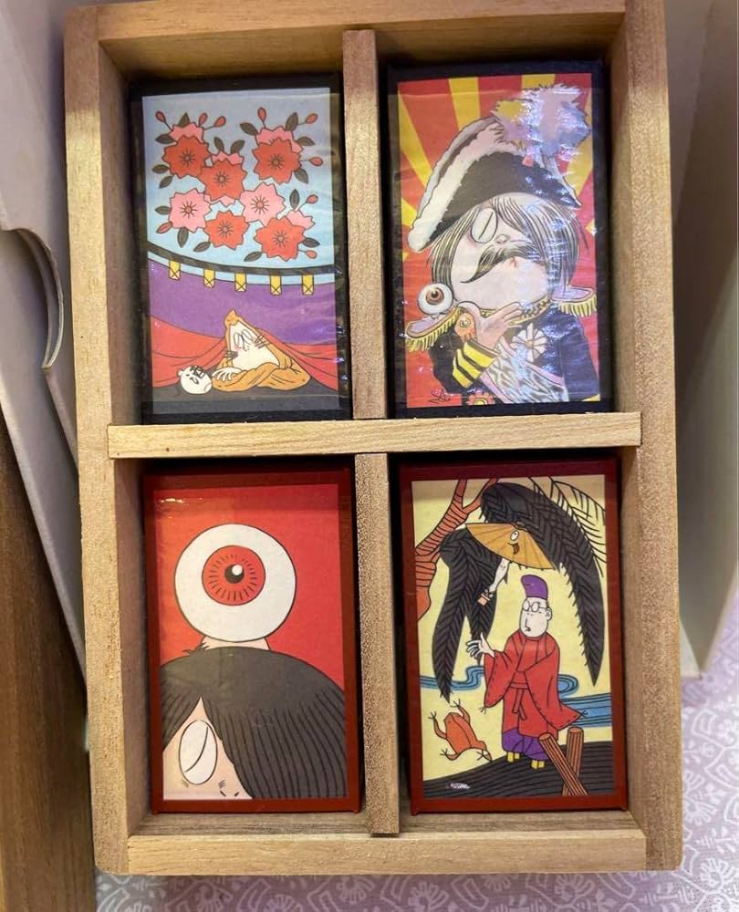 ゲゲゲの鬼太郎 妖怪花札 48枚 木製額縁 Amazon | 水木しげる ゲゲゲの