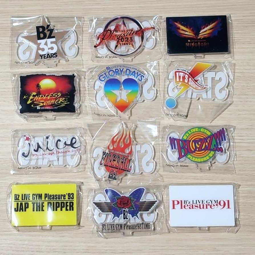 B'zグッズまとめ売り Amazon.co.jp: 全12種コンプリート B'z アクリル