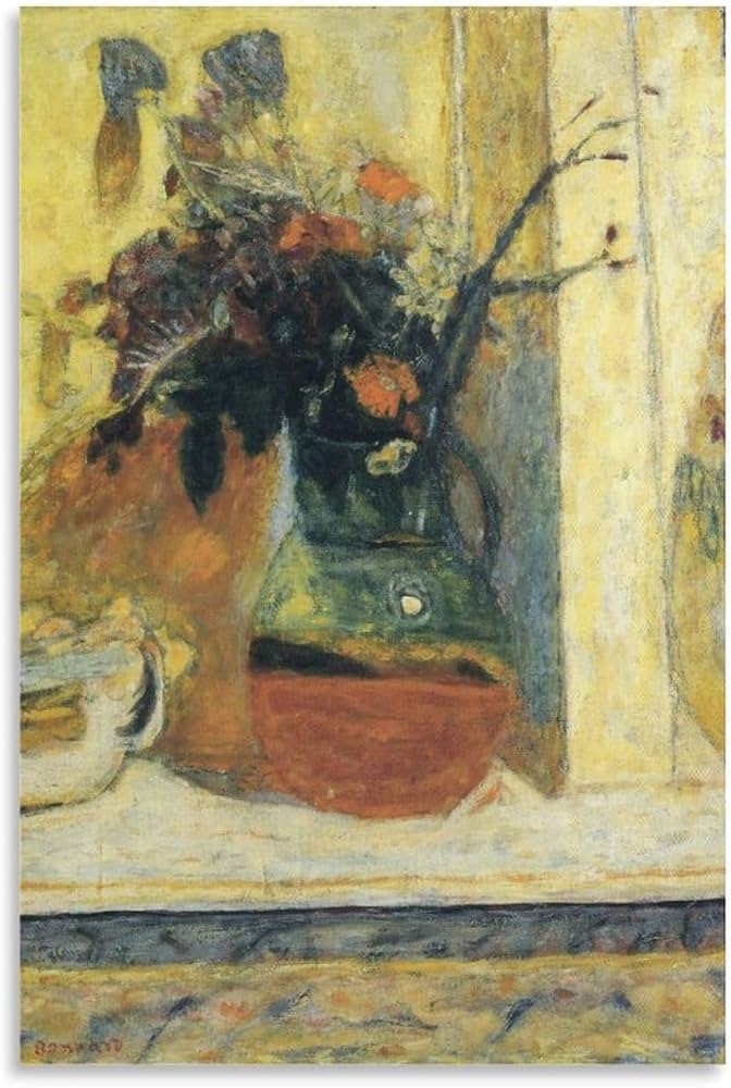 ピエール・ボナール 油彩画 花瓶の花 油絵 美術 芸術 アート 作家 複製
