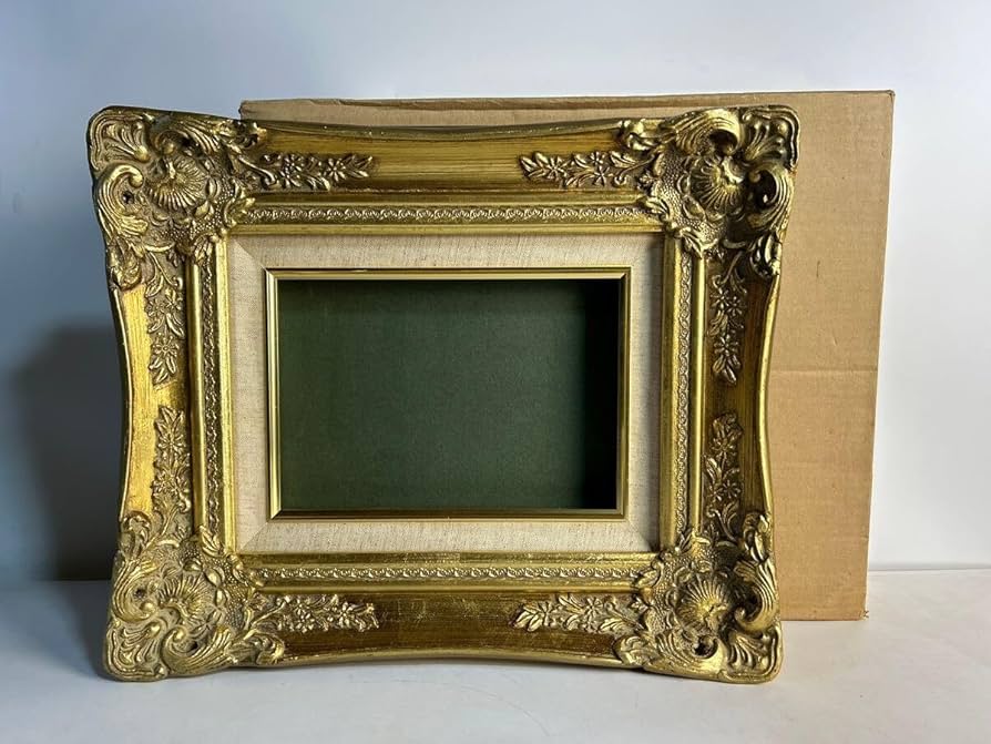 油彩額縁 自然風景画 シルバー 額なし27cm24cm｜油彩額縁 自然風景画