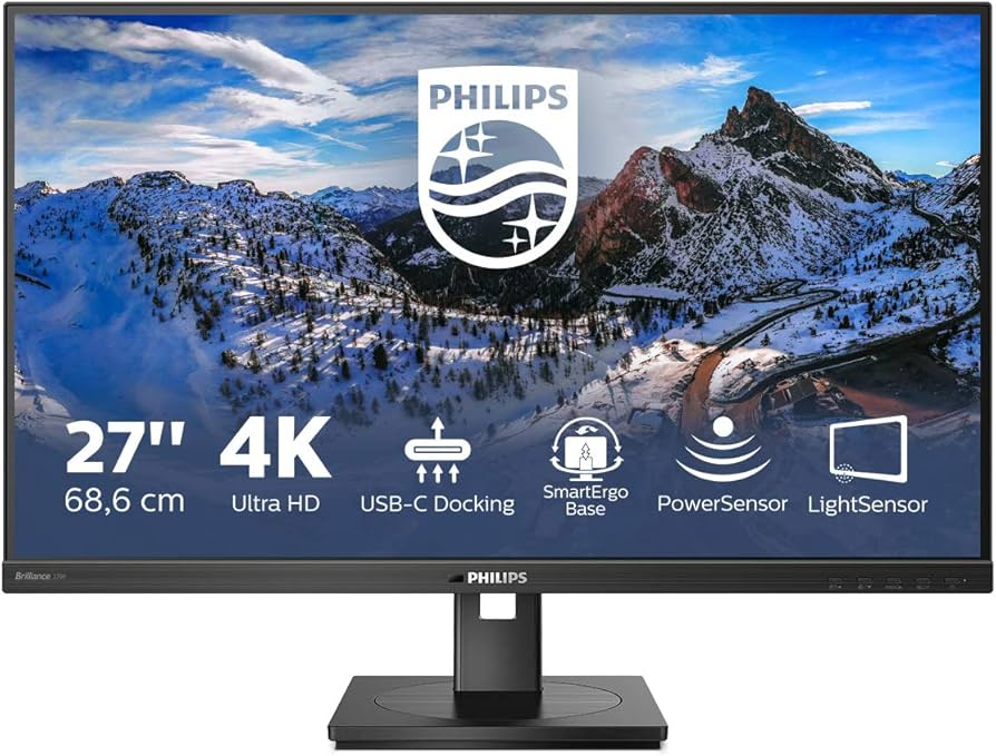 美品4K Philips 279P1 27型モニター内蔵スピーカーUSB-C 美品4K