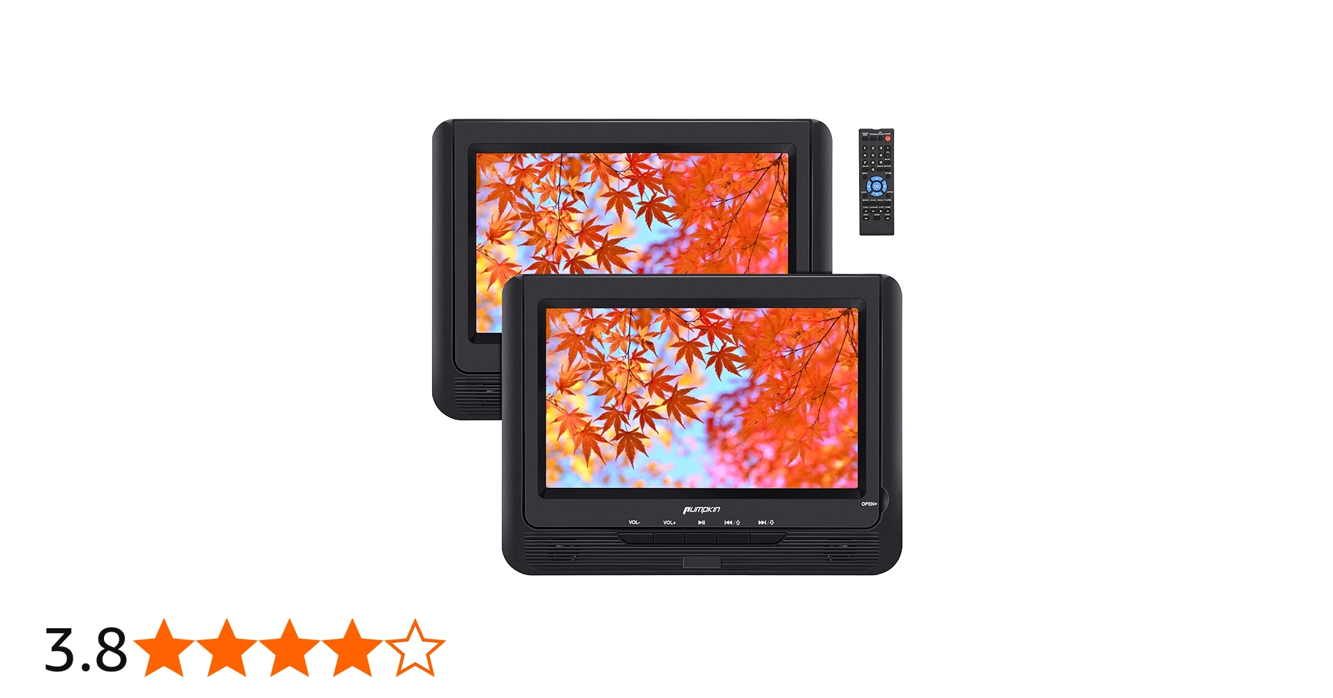 Amazon | PUMPKIN ヘッドレストモニター ツイン ポータブルdvd