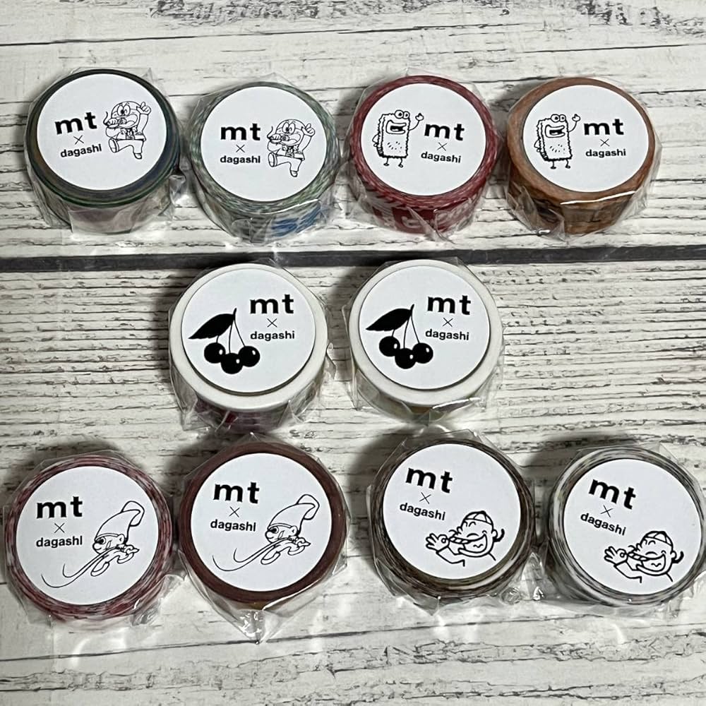 Amazon.co.jp: 全10種類 mt × dagashi カモ井加工紙 マスキングテープ