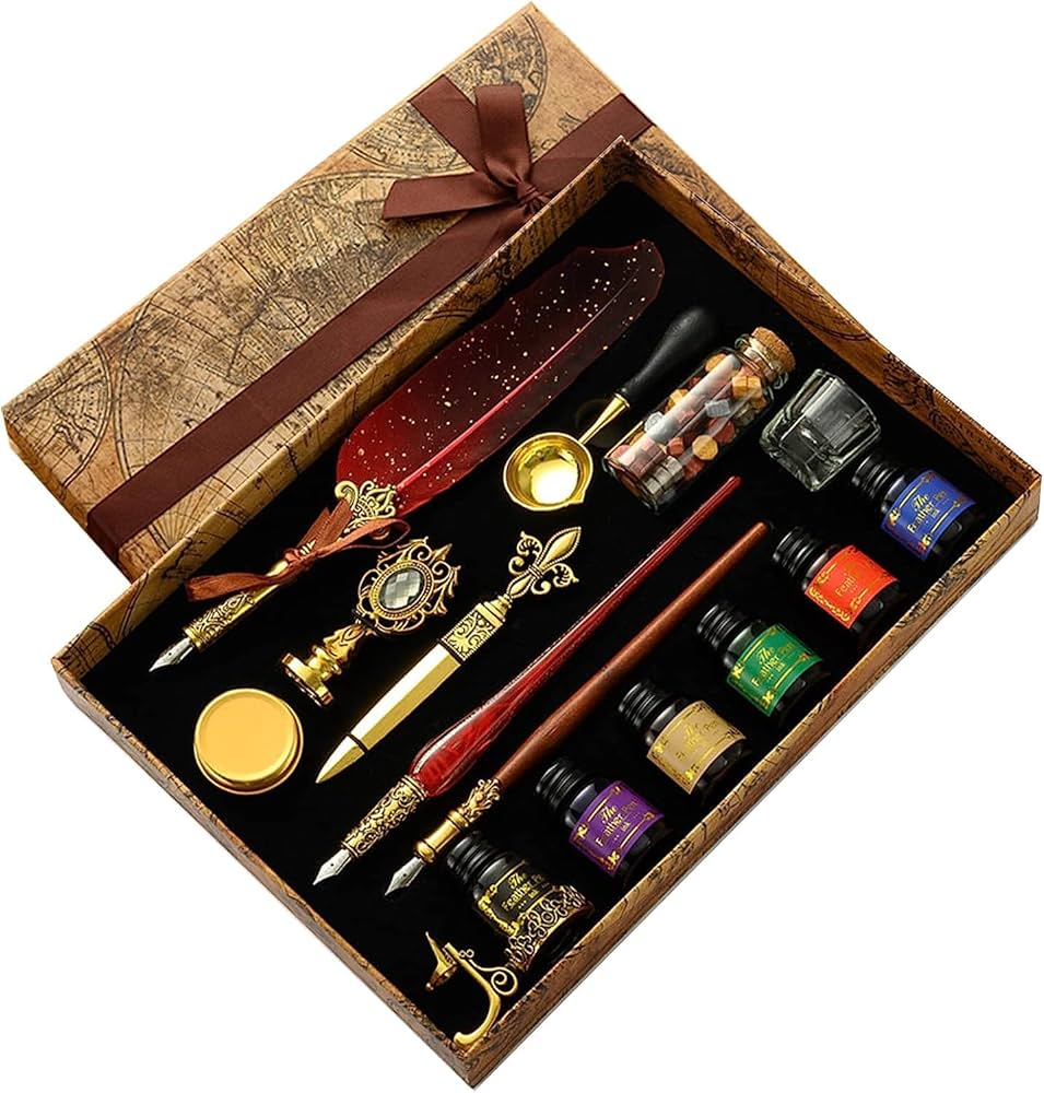 Amazon | TOMMYFIELD 羽ペン 羽根ペン セット つけぺん アンティーク