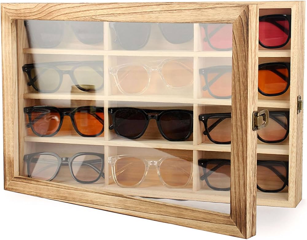 Amazon｜JJWLWEI サングラスオーガナイザー 収納 壁取り付け 19x12