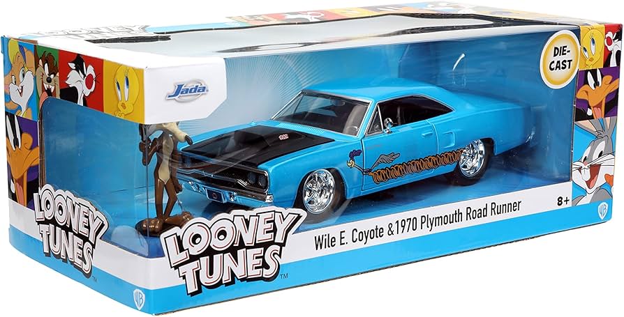 Amazon | 1:24 LOONEY TUNES 1970 Plymouth Road w/WILE E COYOTE