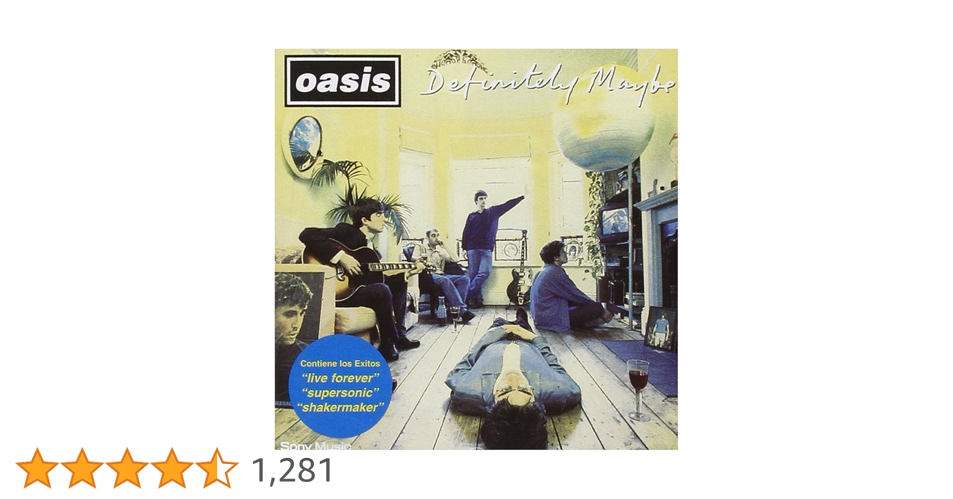 definitely maybe 直筆サイン OASIS ファーストアルバムロゴ
